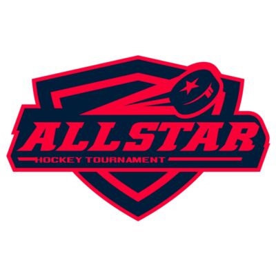 All Star Hockey Tournament logo template Thumbnail
